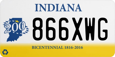 IN license plate 866XWG