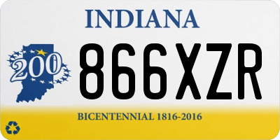IN license plate 866XZR