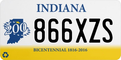 IN license plate 866XZS