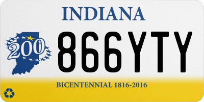 IN license plate 866YTY