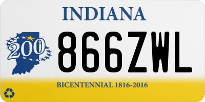 IN license plate 866ZWL