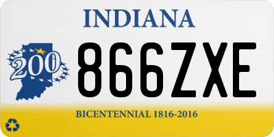IN license plate 866ZXE