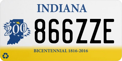 IN license plate 866ZZE