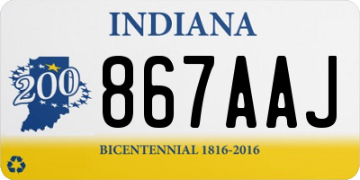 IN license plate 867AAJ