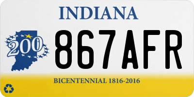 IN license plate 867AFR