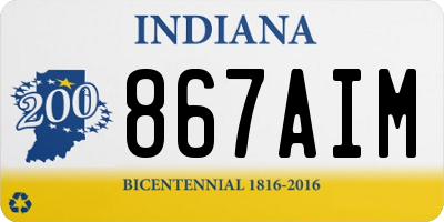 IN license plate 867AIM