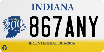 IN license plate 867ANY