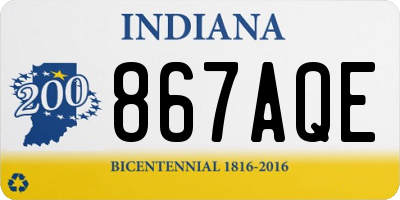 IN license plate 867AQE