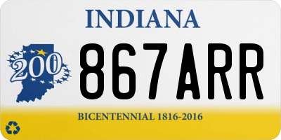 IN license plate 867ARR
