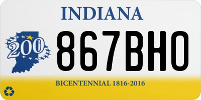 IN license plate 867BHO
