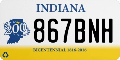 IN license plate 867BNH