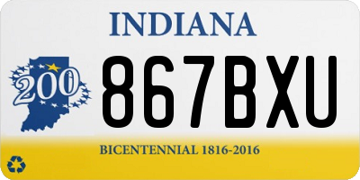 IN license plate 867BXU