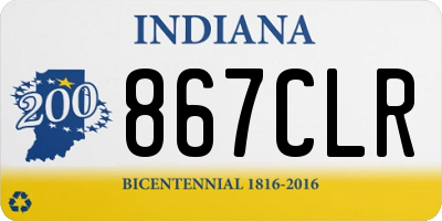 IN license plate 867CLR