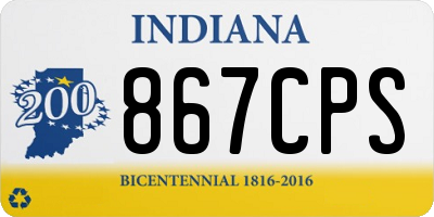 IN license plate 867CPS