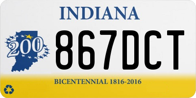IN license plate 867DCT