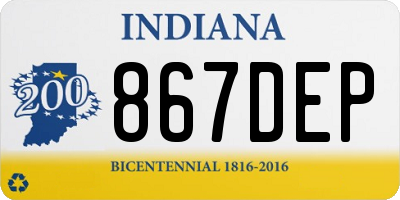 IN license plate 867DEP