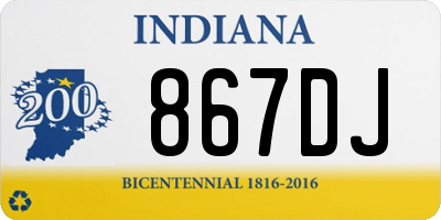 IN license plate 867DJ