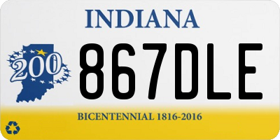 IN license plate 867DLE