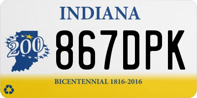 IN license plate 867DPK