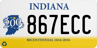 IN license plate 867ECC