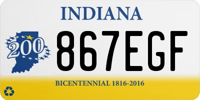 IN license plate 867EGF