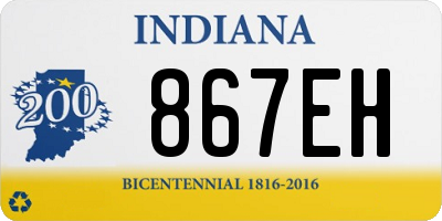 IN license plate 867EH