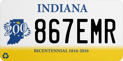 IN license plate 867EMR