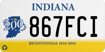 IN license plate 867FCI