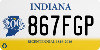 IN license plate 867FGP
