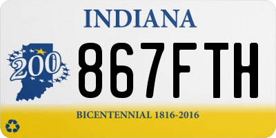 IN license plate 867FTH