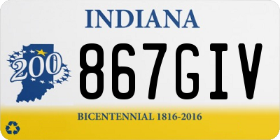 IN license plate 867GIV