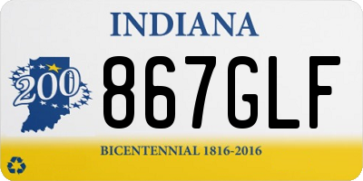IN license plate 867GLF