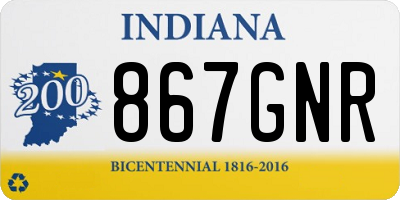 IN license plate 867GNR
