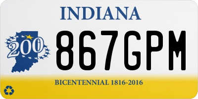 IN license plate 867GPM