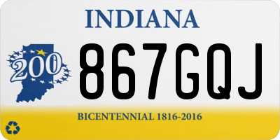 IN license plate 867GQJ