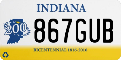 IN license plate 867GUB