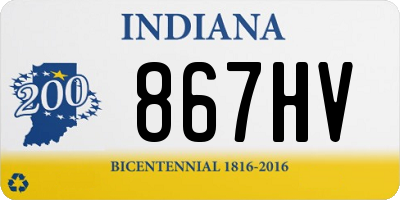 IN license plate 867HV
