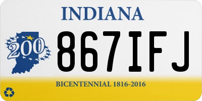 IN license plate 867IFJ