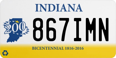 IN license plate 867IMN