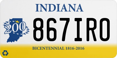 IN license plate 867IRO