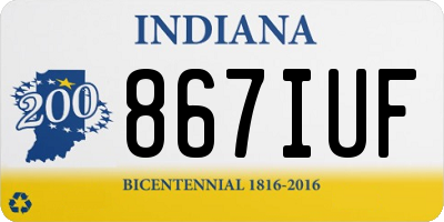 IN license plate 867IUF