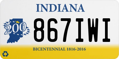 IN license plate 867IWI