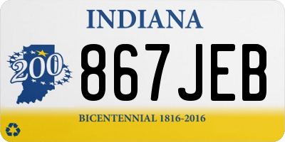 IN license plate 867JEB