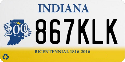 IN license plate 867KLK
