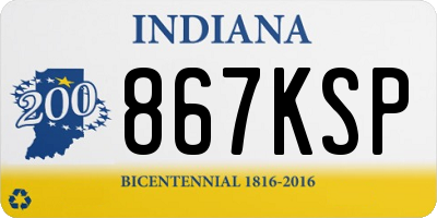 IN license plate 867KSP