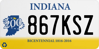 IN license plate 867KSZ