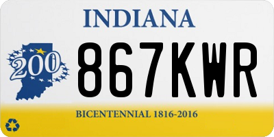 IN license plate 867KWR