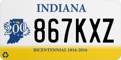 IN license plate 867KXZ
