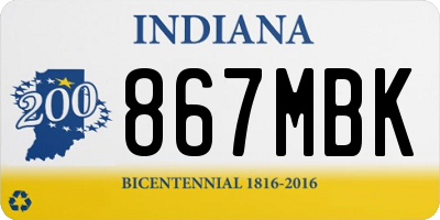 IN license plate 867MBK