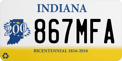 IN license plate 867MFA